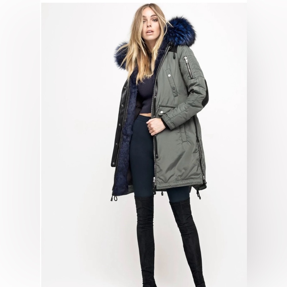 Nicole Benisti fur lined parka. Worn once!